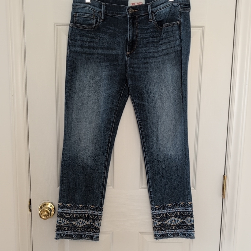 Driftwood Women's Dark Blue Cropped Jeans